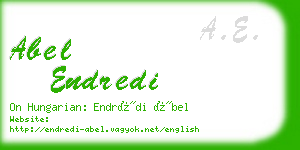 abel endredi business card